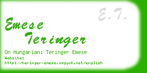 emese teringer business card